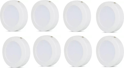 Nightstar 9W CBL Round Surface Down Light White Pack of 8 Recessed Ceiling Light Ceiling Lamp(White)