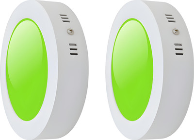 MVL 9W CBL Round Surface Led Panel Down Light Green Pack of 2 Ceiling Light Ceiling Lamp(Green)