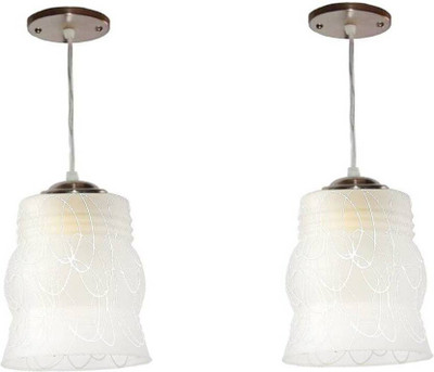 VAGalleryKing Double Glass Hanging Light Flush Mount Ceiling Light Pendant Lamp Ceiling Lamp(White)