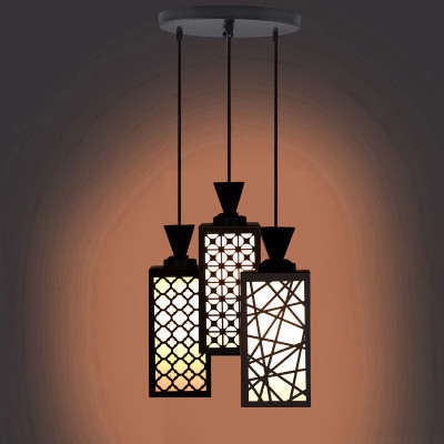 1st Time Wood Pendant Hanging Ceiling Light Lamp Of 3 Lamp Shade For Indoor Lighting Pendant Lamp Ceiling Lamp(Black, White)