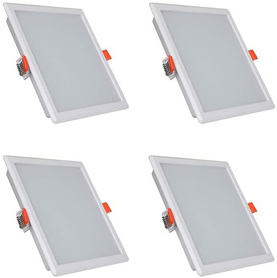 Sunrays SUNRAYS_BACKLIT_P_8WATT_Square_SETOF4 Ceiling Light Ceiling Lamp(White)