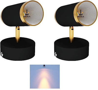 PESCA PESCA 9 Watt Black Gold Finish LED Spotlight Focus Light Bedroom Reading Display Ceiling Light Ceiling Lamp(Blue)