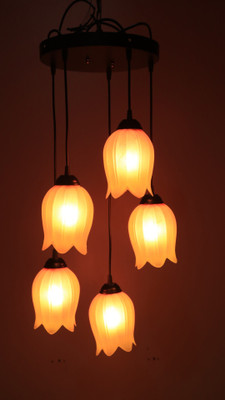 VAGalleryKing Indoor Decorative 5 Light Chandelier Ceiling Lamp Pendant Lamp Ceiling Lamp(Orange)
