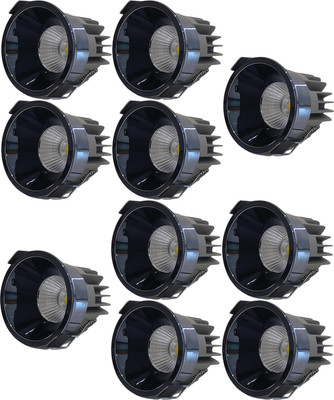 D'Mak D’Mak Glitter Shiny Black LED COB Spot Light for POP/Recessed Lighting wh Ceiling Light Ceiling Lamp(White)