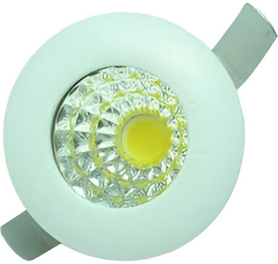 Esar (8 Pcs Pack) - esar 1W Button/Striker light - Warm White - Round Ceiling Light Ceiling Lamp(White)
