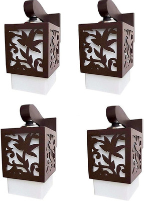 Areezo Wooden Square Leaf Design Wall Lamp Scone Uplighter Fixture Ceiling Hanging Pendant for Home ,Bedroom ,Living Room,Kitchen ,Hall ,Decoration ( Bulb not Included ) (Wood & PVC Unbreakable Glass ) Pendant Lamp Ceiling Lamp(Brown)
