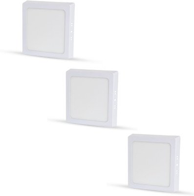 D'Mak 6w square surface super brites pack of 03 Surface Led Lights Recessed Ceiling Light Ceiling Lamp(White)