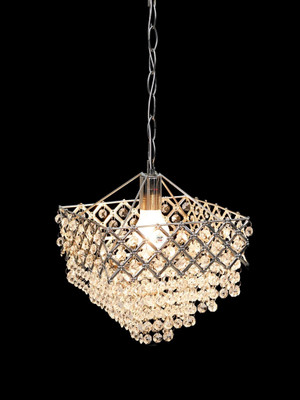 Prop It Up SQUARE SHAPED ASFOUR/K-9 CEILING HANGING/PENDANT CHANDELIER LAMP LIGHT SILVER Chandelier Ceiling Lamp(Steel)