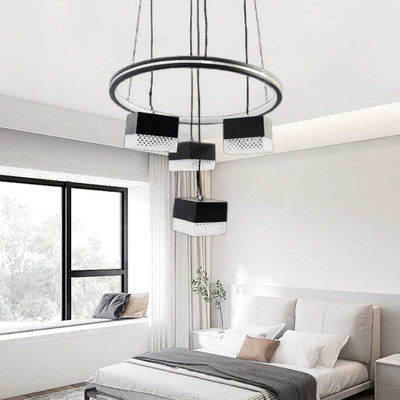 Chandelier LED jhummar Led color changing jhummar@104 Chandelier Ceiling Lamp(Black, White)