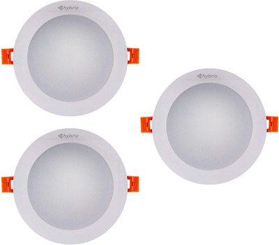 Hybrix LED 3W Mini JOY Extra Bright Ceiling Concealed Light, Down Light, White Light, 3 Recessed Ceiling Lamp(White)