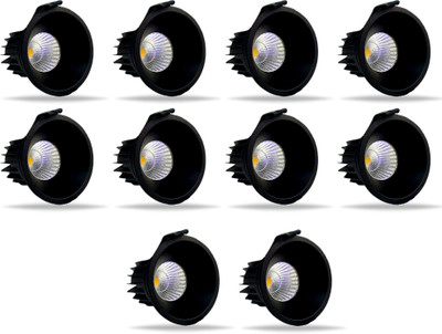 D'Mak D'Mak 18W Black Body LED Deep COB Light Ceiling Light Ceiling Lamp(White)