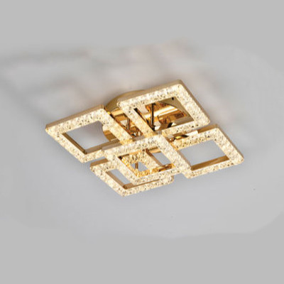 PR Prashant CHANDELIER CEILING LAMP LED + REMOTE CONTROL 15W Chandelier Ceiling Lamp(White, Gold)