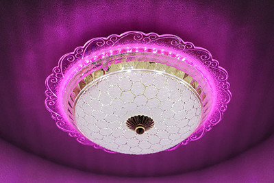 Adwait Chandelier Light for Living Dining Room Round Hanging LED Lights(Crystal) Chandelier Ceiling Lamp(Multicolor)