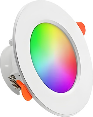 BLUESTARS 9 Watt 3-in-1 Round LED Ceiling Down Light with Red, Blue, Pink Color Changing Recessed Ceiling Lamp(Multicolor)