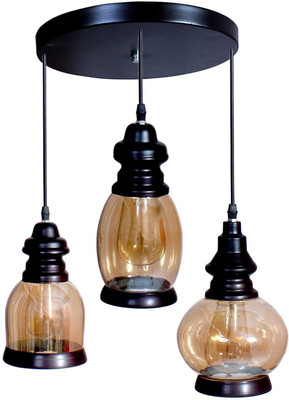 GENREE Chandelier Ceiling Lamp(Black, Brown)