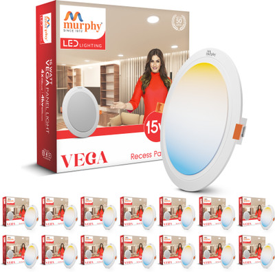MURPHY 15W Vega 3-In-1 Led Panel Ceiling Light (Cool/Warm/Natural White, Pack Of 15) Recessed Ceiling Light Ceiling Lamp(Multicolor)