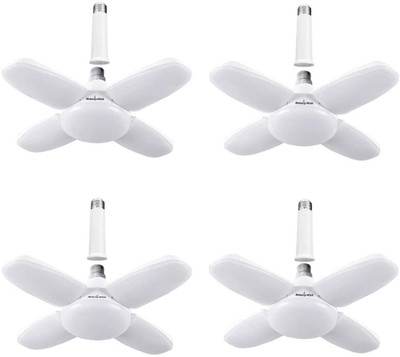 Make Ur Wish Foldable LED Blade Light Fan Bulb Adjustable Angle Pack of 4 Pendant Lamp Ceiling Lamp(White)