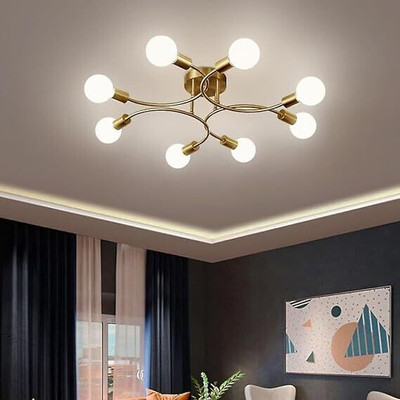 GENREE GENREE - 1154 / 8 LIGHT CHANDELIER Chandelier Ceiling Lamp(Gold)
