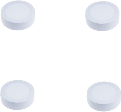 GALAXY 6 Watt round warm white pack of 4 Ceiling Light Ceiling Lamp(Yellow)