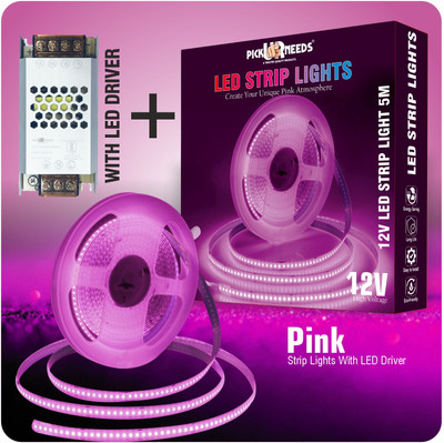 Pick Ur Needs 240 LEDs 5 m Pink Steady Strip Rice Lights(Pack of 1)