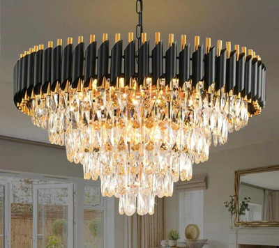 Risa 800MM_P Chandelier Ceiling light (Multicolor) Chandelier Ceiling Lamp(Gold, Black)