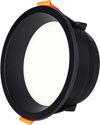 ALTRALIGHTS 8W Natural White (4000K) Light Shade Set of 4 Polycarbonate Low Deep Down Recessed Ceiling Lamp(Black)