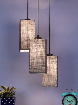 Devansh Devansh Blue Jute Square Cluster Hanging Lamp Pendant Lamp Ceiling Lamp(Blue)