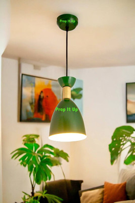 Prop It Up Modern Simple Pendant Retro Vintage Pendants Ceiling Lamp(Green), Without Bulb Pendant Lamp Ceiling Lamp(Green)