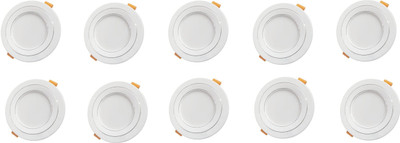 Nightstar 9 Watt White Colour 10 Pcs Led Conceal Light Down Light Ceiling Light Ceiling Lamp(White)