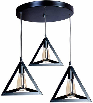 VAGalleryKing Stylish Ceiling Vintage Filament Bulb Led/Bulb Hanging Light Chandelier Ceiling Lamp(Black)