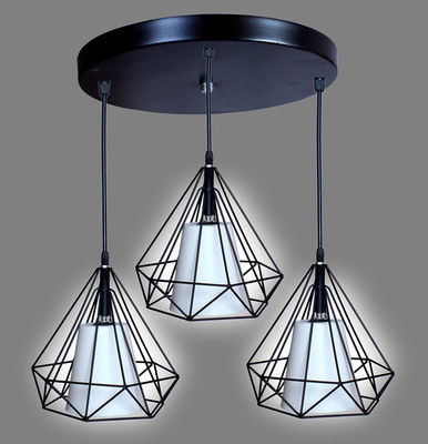 GENREE Chandelier Ceiling Lamp(Black, White)