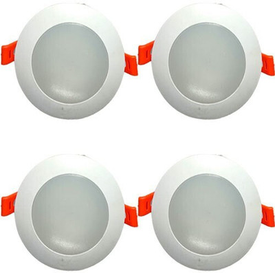 Tryka 9 Watt Concealed DownLight Ceiling,LED Ceiling Lamp Light white pack of 4 Recessed Ceiling Light Ceiling Lamp(White)
