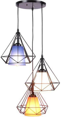 GENREE Diamond Mix Cluster Hanging Lights/ Pendant Light/ Ceiling Light for Decor Chandelier Ceiling Lamp(Black, Blue, Orange, White)