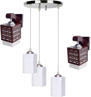 Aadya CEILING LAMP WITH CLASSY SET OF 2 WALL LAMPS Pendants Ceiling Lamp(White)