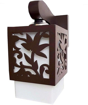 Areezo Leaf Design Wooden Wall Lamp Scone Uplighter Fixture Ceiling Hanging Pendant for Home ,Bedroom ,Living Room,Kitchen ,Hall ,Decoration ( Bulb not Included ) (Wood & PVC Unbreakable Glass ) Pendant Lamp Ceiling Lamp(Brown)