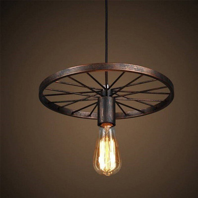 VAGalleryKing Antique New Tayer Design Trends With Alva Edison Filament Bulb Hanging Pendant Lamp Ceiling Lamp(Maroon)