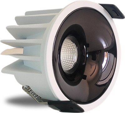 D'Mak D'Mak 12W LED Creta COB Spot Light White Body Shining Black Reflector WW 1 Ceiling Light Ceiling Lamp(Yellow)