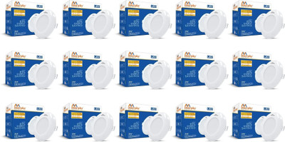 MURPHY 3W Hexa Deep Junction Box LED Down Light (Cool White) - Pack of 15 Ceiling Light Ceiling Lamp(White)