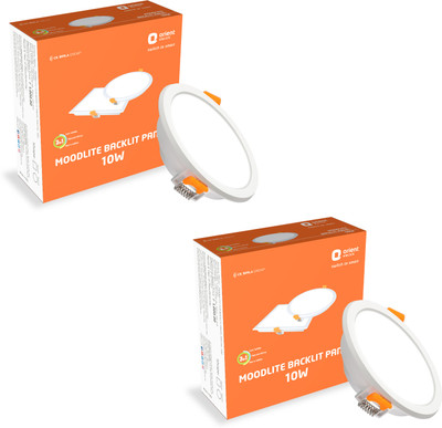 Orient Electric Moodlight Recess Panel 10W 3CCT, Color Changing - Pack of 2 Recessed Ceiling Lamp(White)
