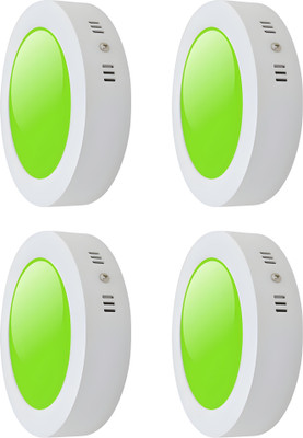MVL 9W CBL Round Surface Panel Down Light Green Pack of 4 Ceiling Light Ceiling Lamp(Green)