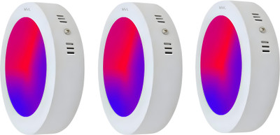 MVL 9W 3-in-1 Multicoloure Surface panel Led Light Red Blue Pink pack of 3 Ceiling Light Ceiling Lamp(Multicolor)