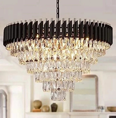 FLOSTON Chandelier Ceiling Lamp(Gold, Clear)