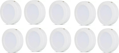 Nightstar 6w White Round Surface Down Light Pack of 10 Recessed Ceiling Light Ceiling Lamp(White)