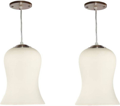 VAGalleryKing Double Glass Hanging Light Flush Mount Ceiling Light Pendant Lamp Ceiling Lamp(White)