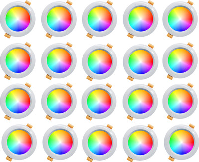 MNLight 9 watt Down Light LZRM multi 3-1 (1 year warranty ) pack of-20 Recessed Ceiling Light Ceiling Lamp(Multicolor)
