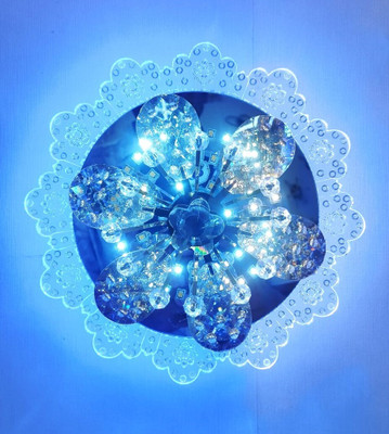 GLIMBIN Moving Flower Chandelier Light with Color Changing for Living Room Design 2 Chandelier Ceiling Lamp(Clear)