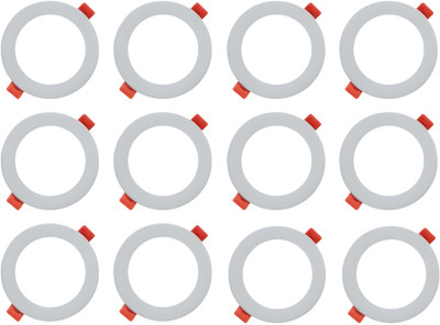 MNLight MN light 10 watt Round Led light mini indora pack of 12 Ceiling Light Ceiling Lamp(White)
