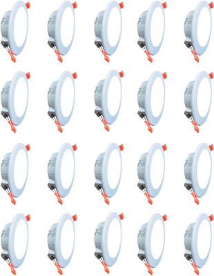 MVL MVL Maxa 10-Watts Round Led Panel Conceal Down Pack of 20 Ceiling Light Ceiling Lamp(White)