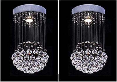 K9 Set Of 2 Crystal Chandelier Ceiling Lamp(White)