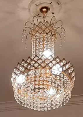 Adwait Chandelier Ceiling Lamp(Gold, Clear)